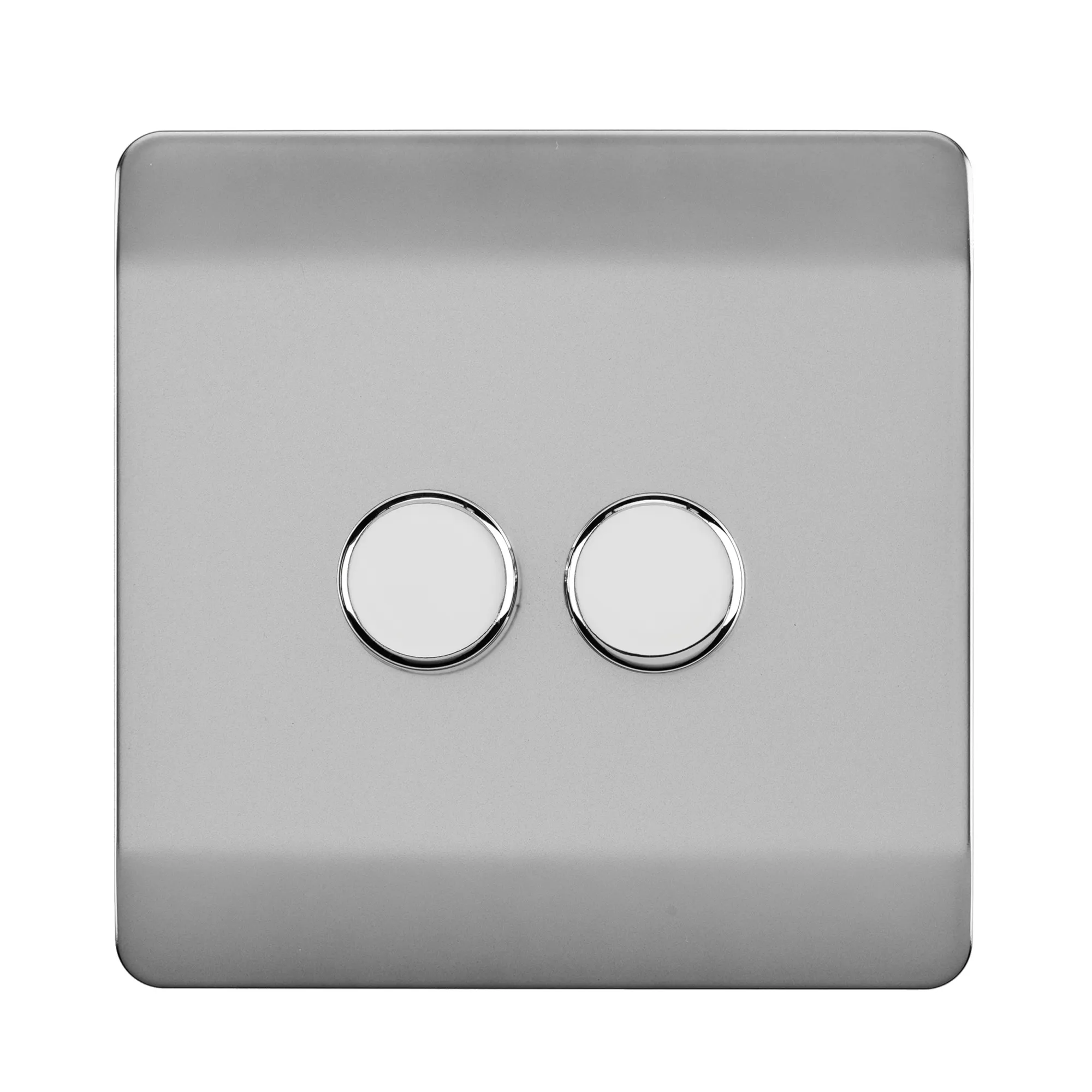 ART-2LDMBS  2 Gang 2 Way LED Dimmer Switch Brushed Steel